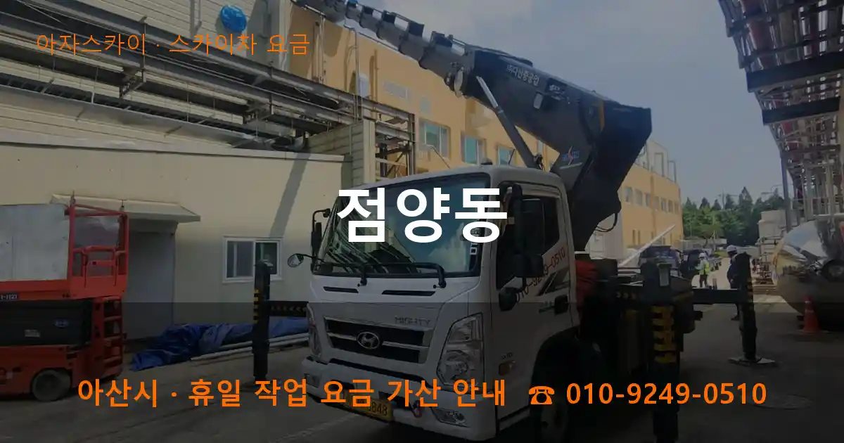 아산시 점양동 스카이차 요금 작업