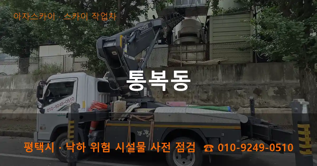 평택시 통복동 스카이 작업차 작업