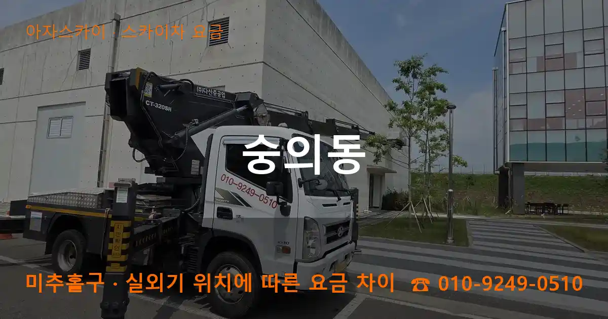 미추홀구 숭의동 스카이차 요금 작업