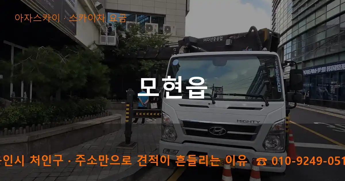 용인시 처인구 모현읍 스카이차 요금 작업