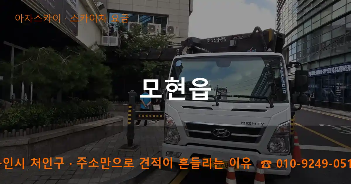 용인시 처인구 모현읍 스카이차 요금 작업