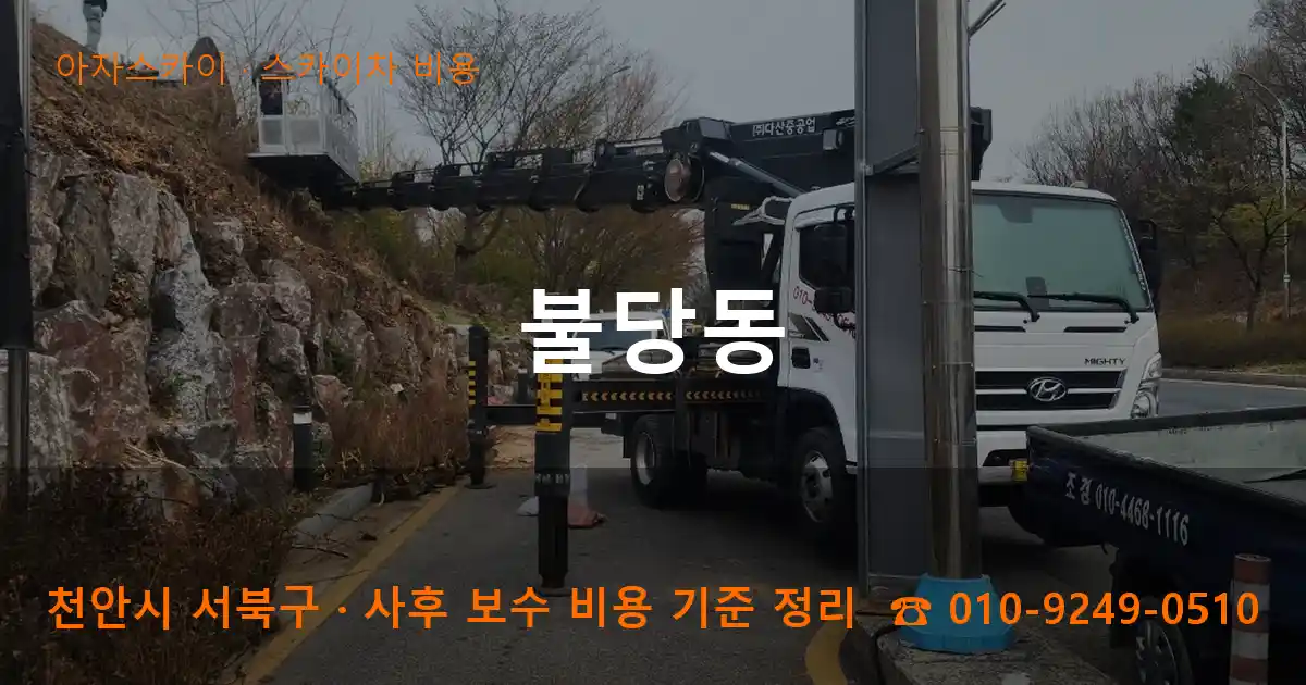 천안 서북구 불당동 스카이차 비용 작업