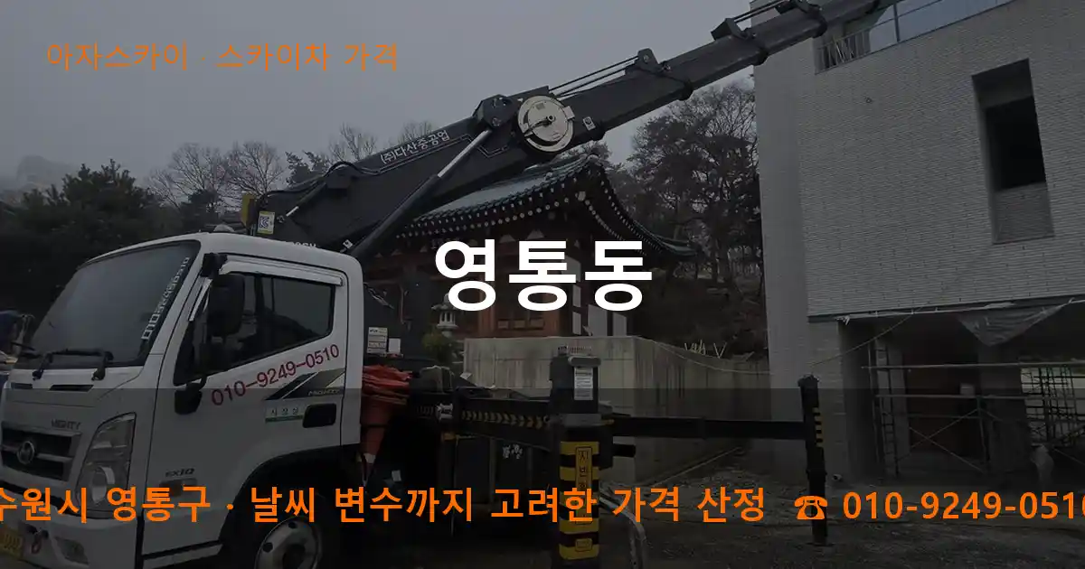 수원시 영통구 영통동 스카이차 가격 작업