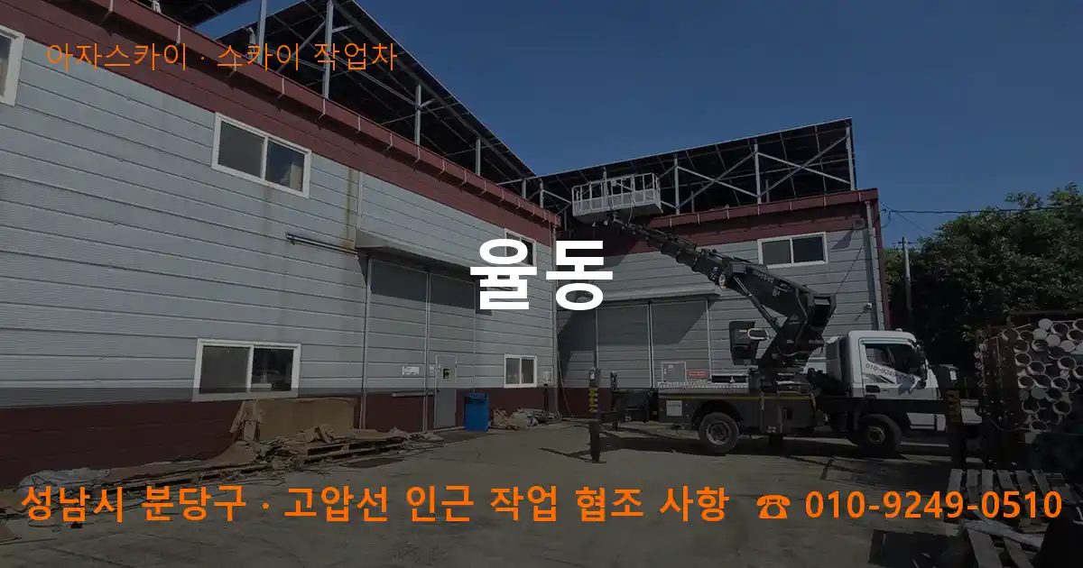 성남시 분당구 율동 스카이 작업차 작업