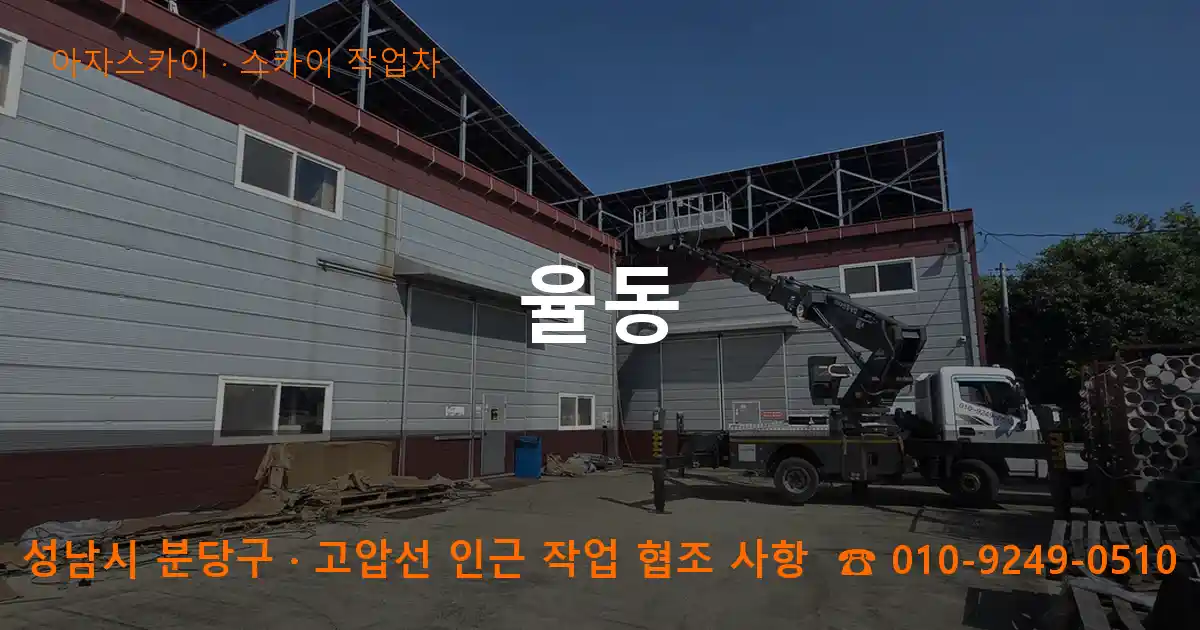 성남 분당구 율동 스카이 작업차 작업