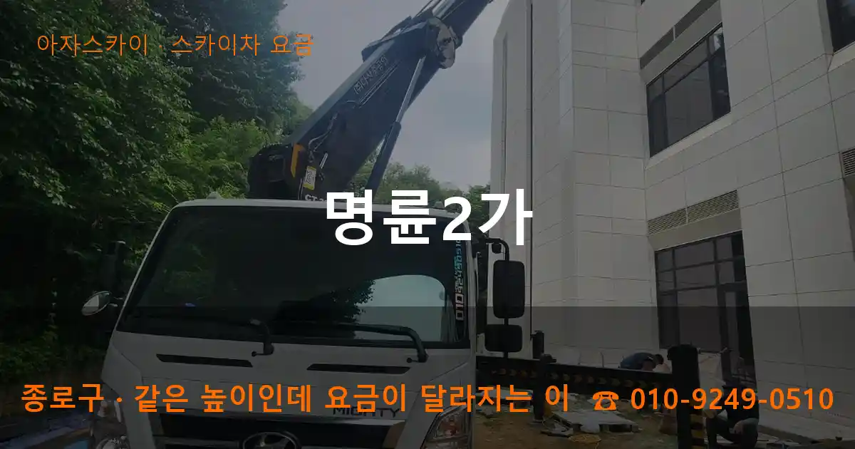 종로구 명륜2가 스카이차 요금 작업