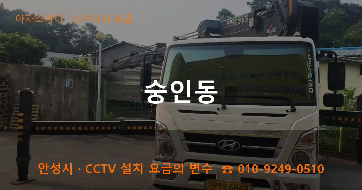 안성시 숭인동 스카이차 요금 작업