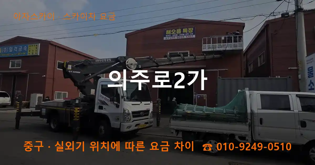 중구 의주로2가 스카이차 요금 작업