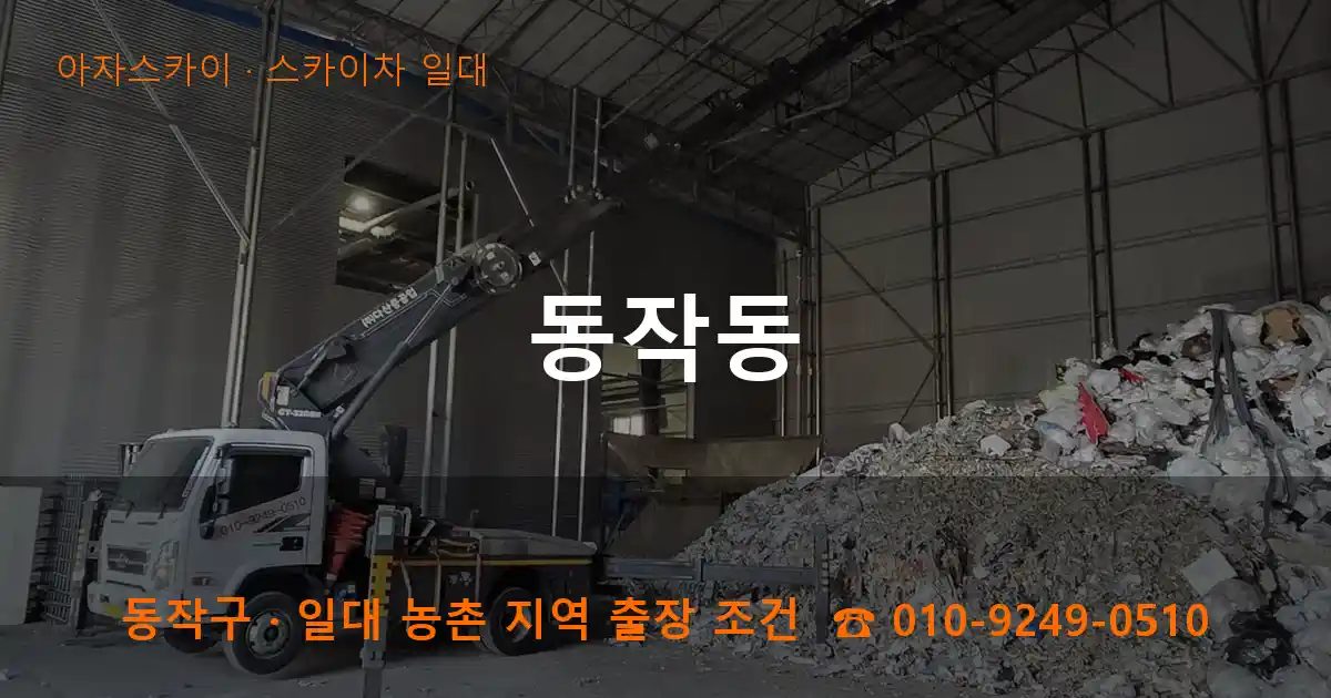 동작구 동작동 스카이차 출장 작업