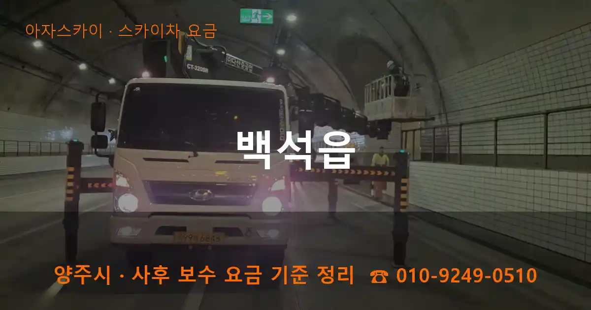 양주 백석읍 스카이차 요금 작업