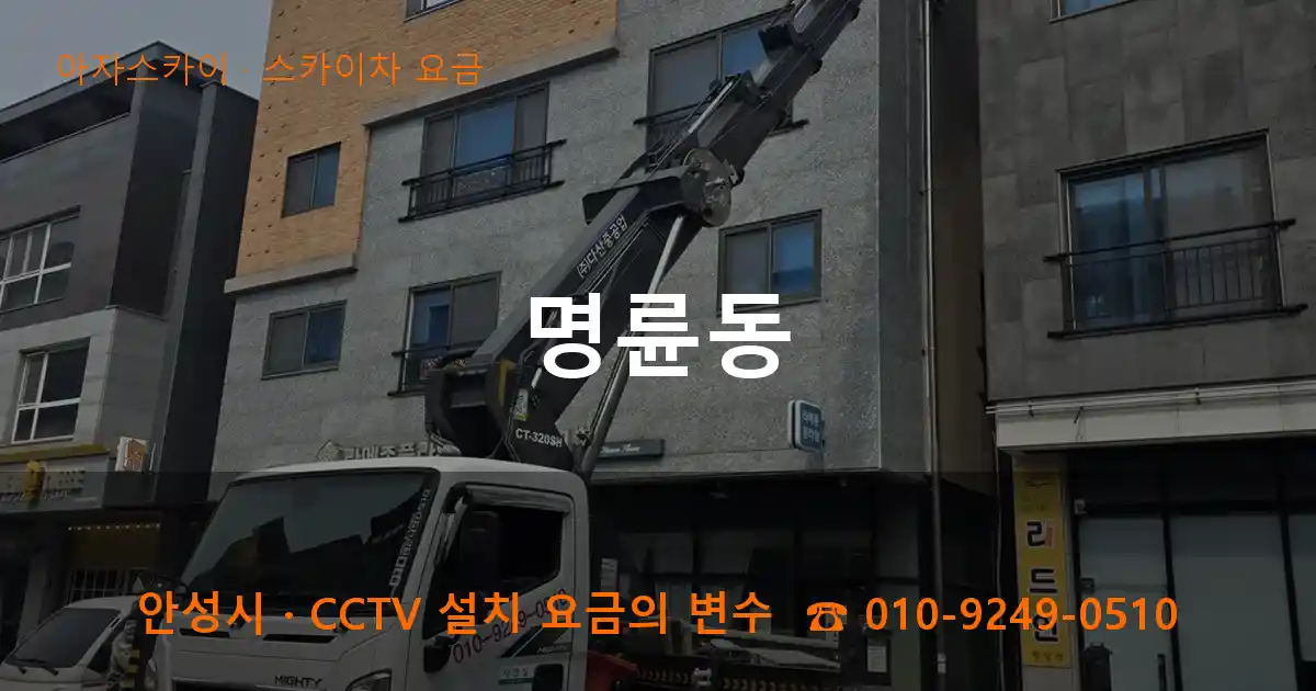 안성시 명륜동 스카이차 요금 작업