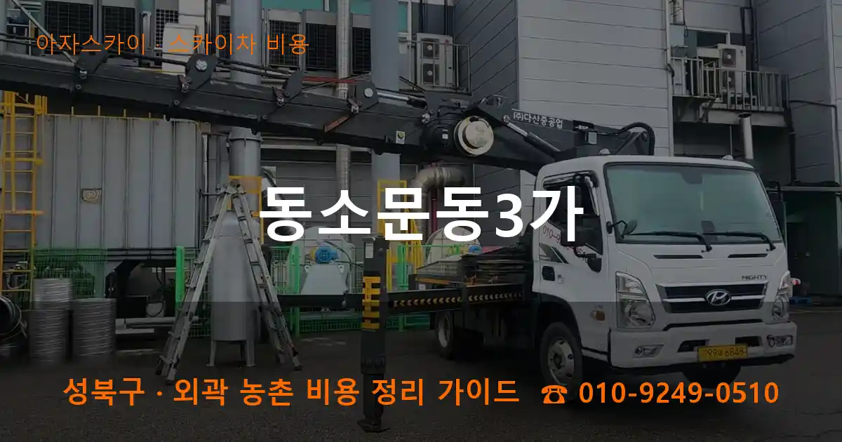 성북구 동소문동3가 스카이차 비용 작업