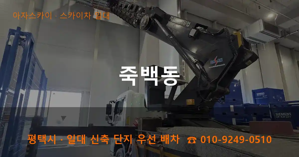 평택 죽백동 스카이차 일대 작업