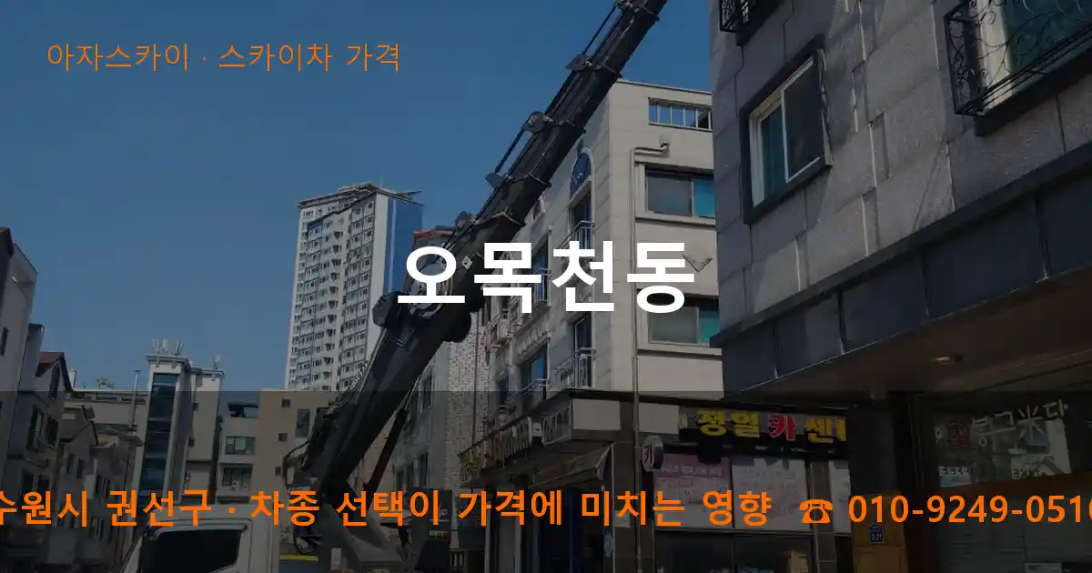 수원시 권선구 오목천동 스카이차 가격 작업