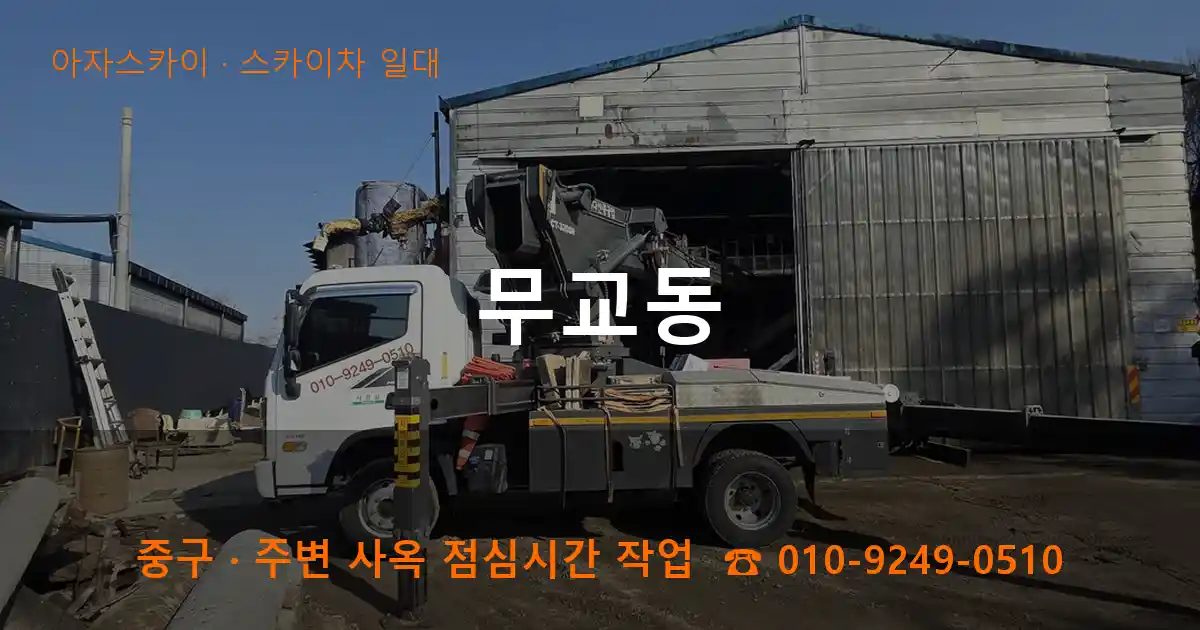 중구 무교동 스카이차 출장 작업
