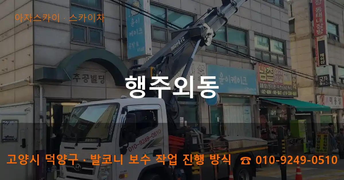 고양 덕양구 행주외동 스카이차 작업