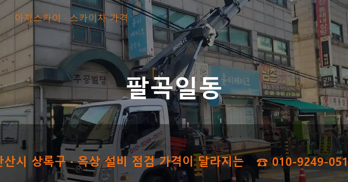 안산시 상록구 팔곡일동 스카이차 가격 작업