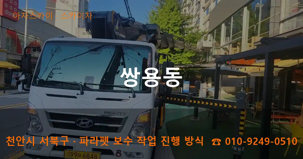 천안시 서북구 쌍용동 스카이차 작업