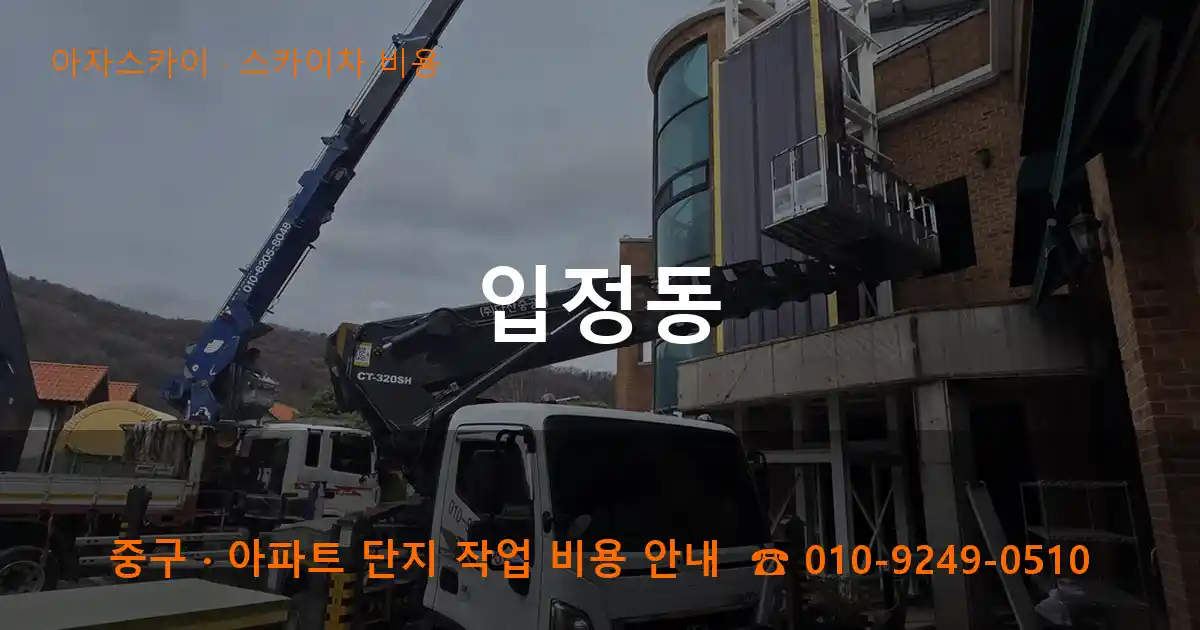 중구 입정동 스카이차 비용 작업