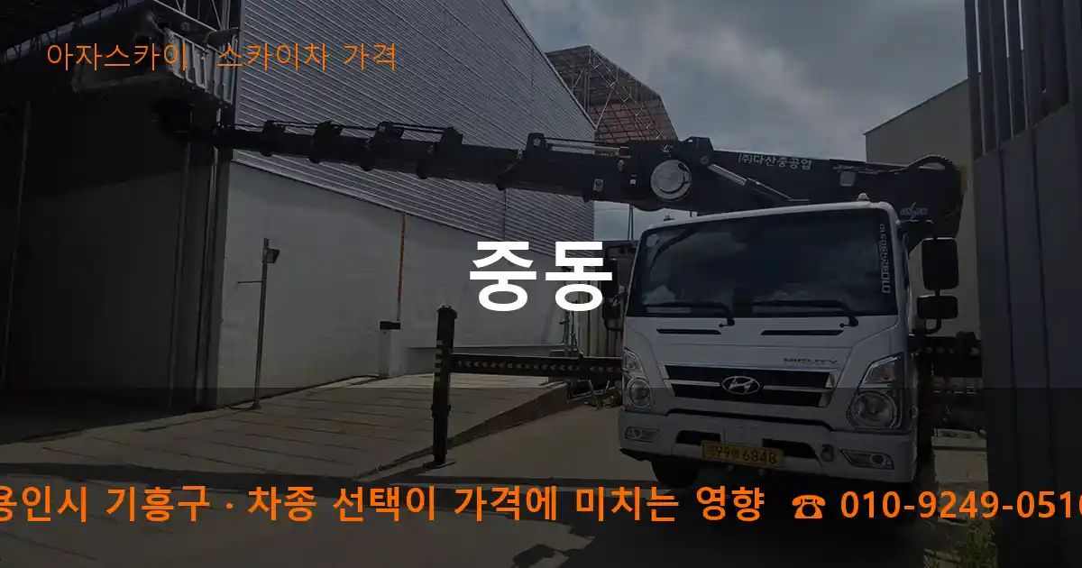 용인시 기흥구 중동 스카이차 가격 작업