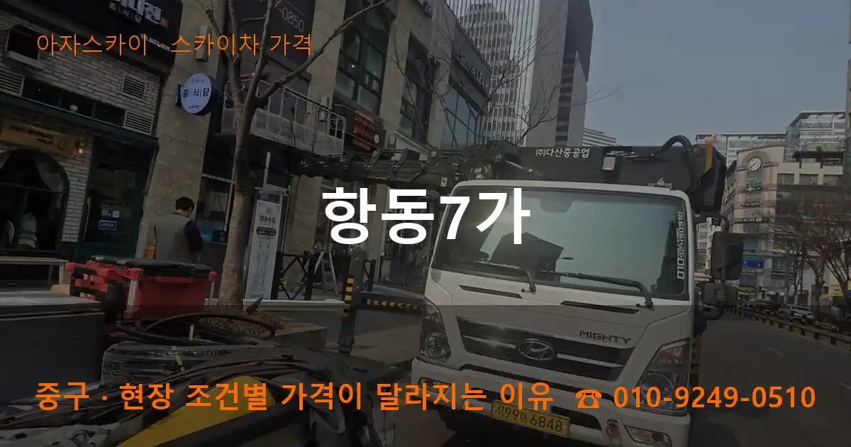 중구 항동7가 스카이차 가격 작업