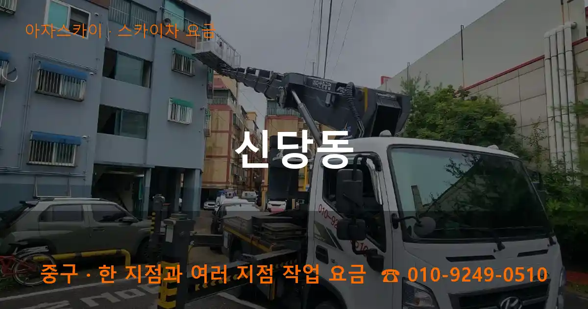 중구 신당동 스카이차 요금 작업