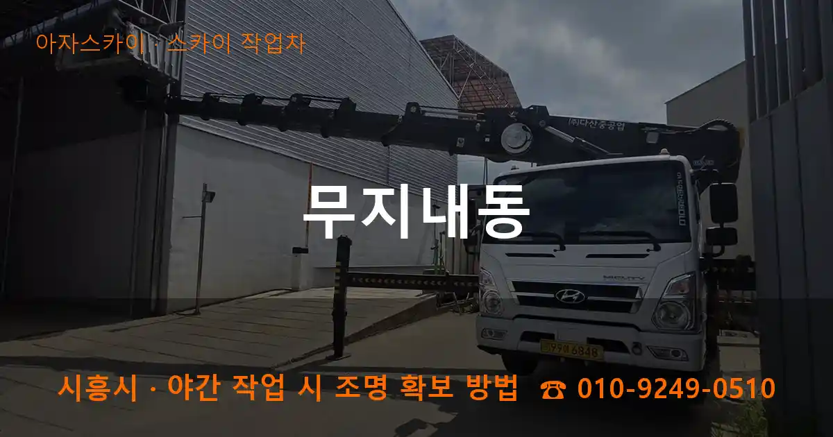 시흥시 무지내동 스카이 작업차 작업