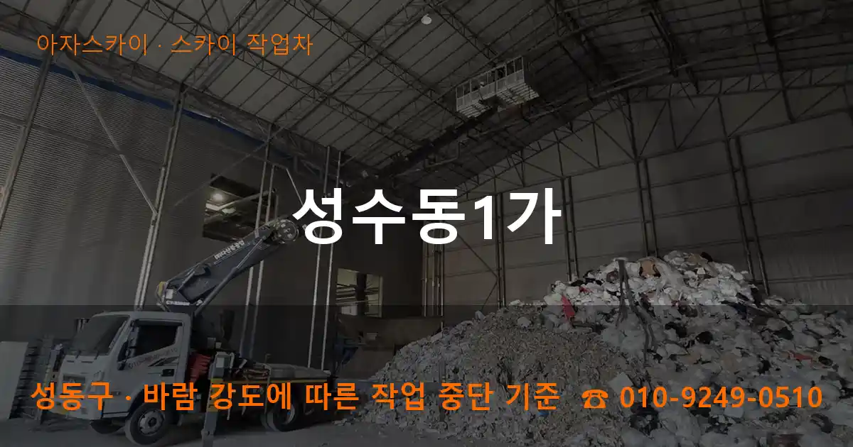 성동구 성수동1가 스카이 작업차 작업