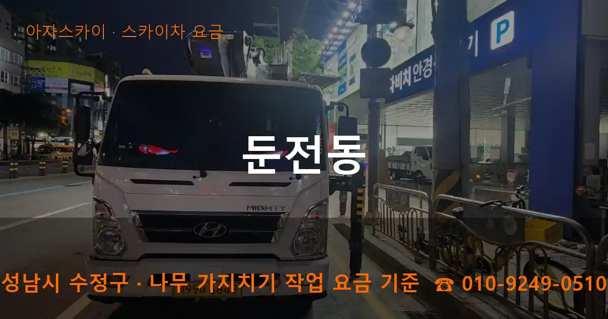 성남시 수정구 둔전동 스카이차 요금 작업