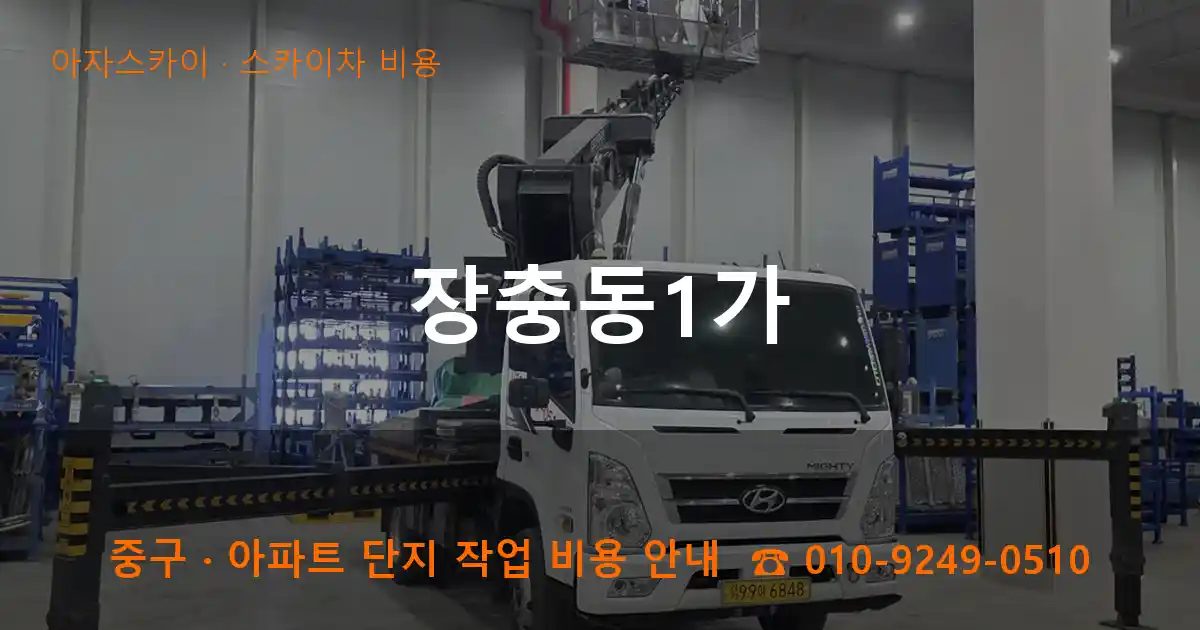중구 장충동1가 스카이차 비용 작업
