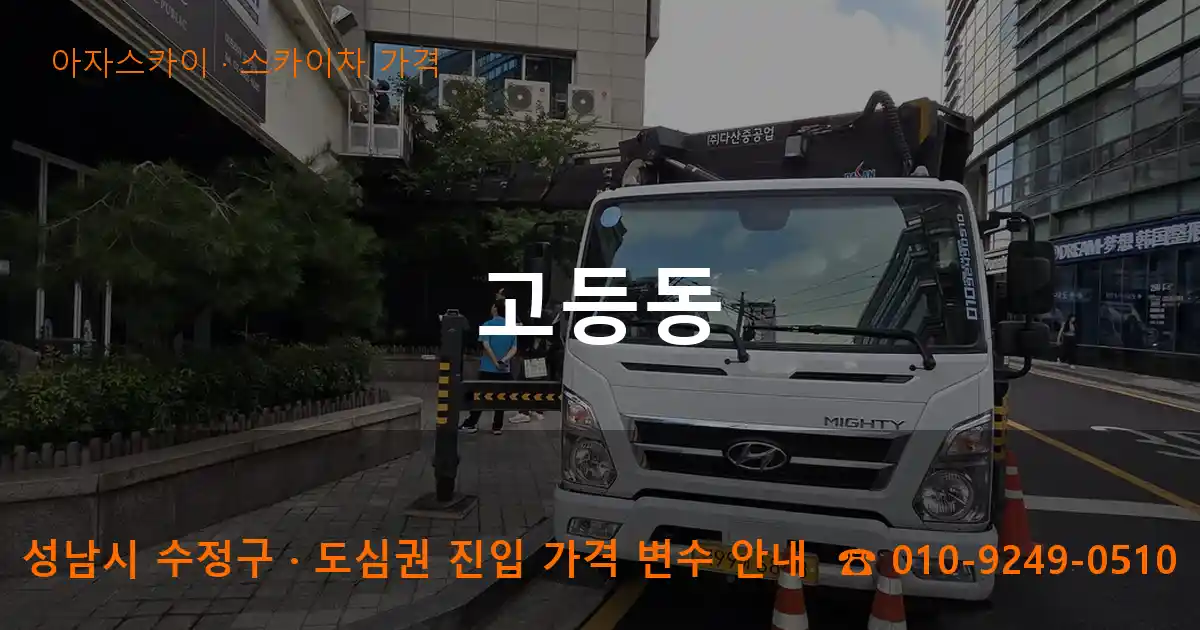 성남 수정구 고등동 스카이차 가격 작업