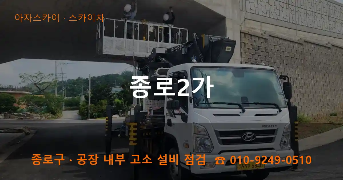 종로구 종로2가 스카이차 작업