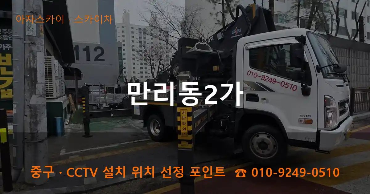 중구 만리동2가 스카이차 작업