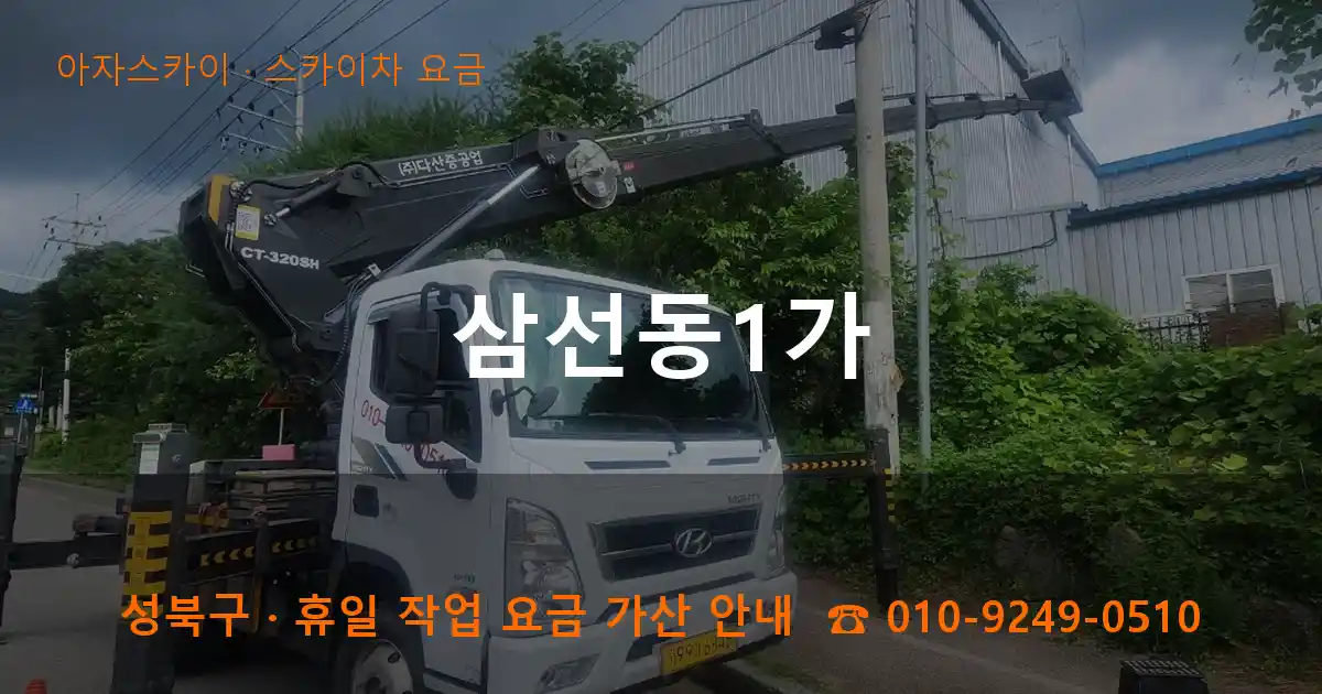 성북구 삼선동1가 스카이차 요금 작업