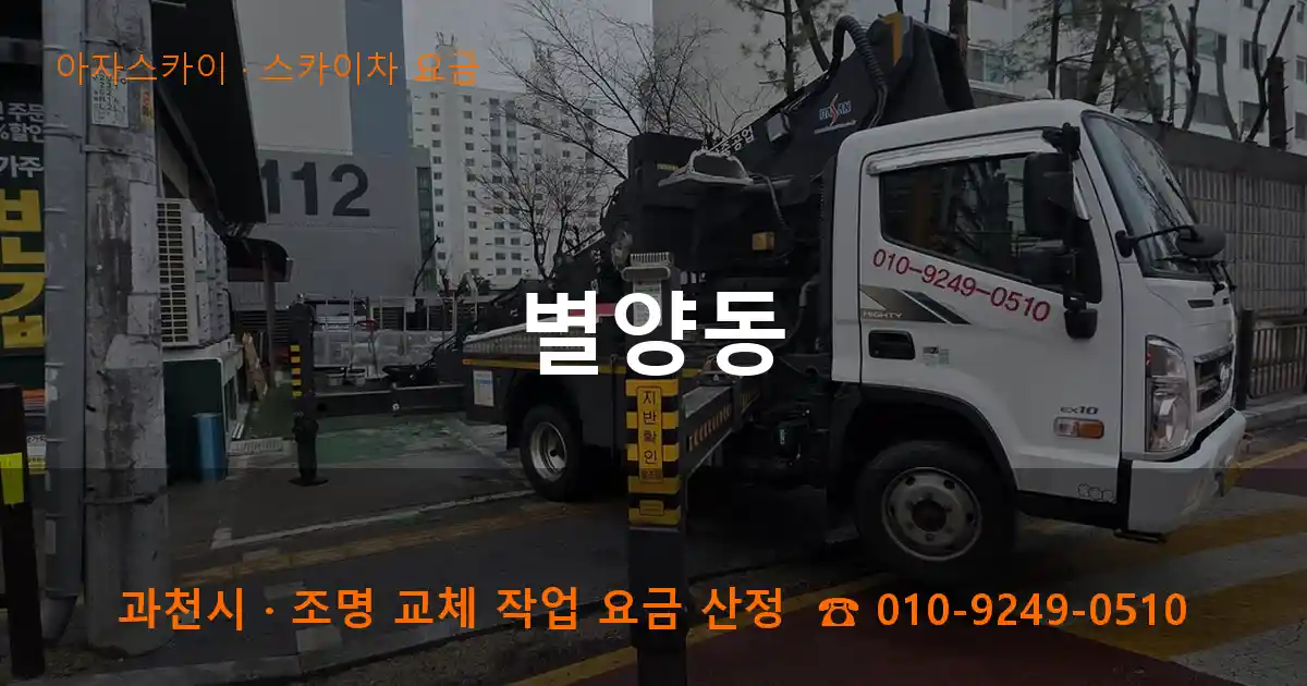 과천시 별양동 스카이차 요금 작업