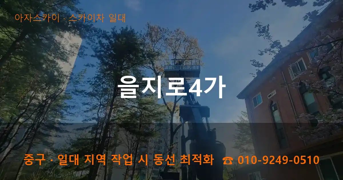 중구 을지로4가 스카이차 출장 작업