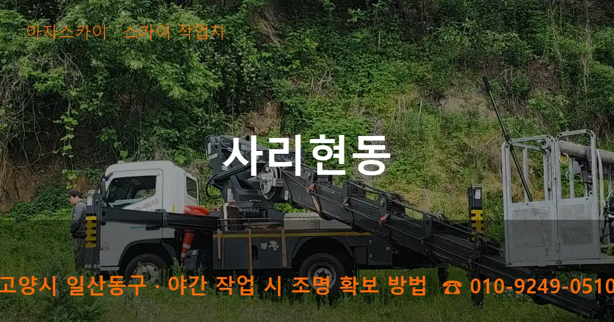 고양시 일산동구 사리현동 스카이 작업차 작업