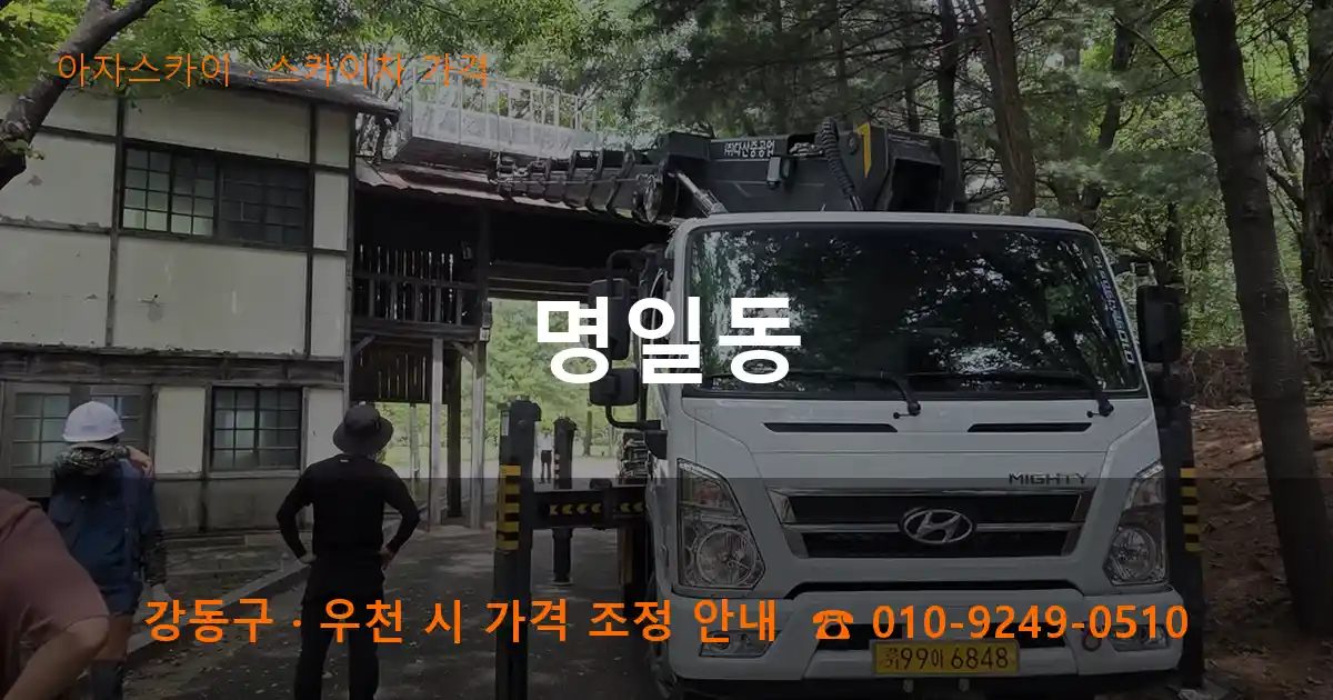 강동구 명일동 스카이차 가격 작업