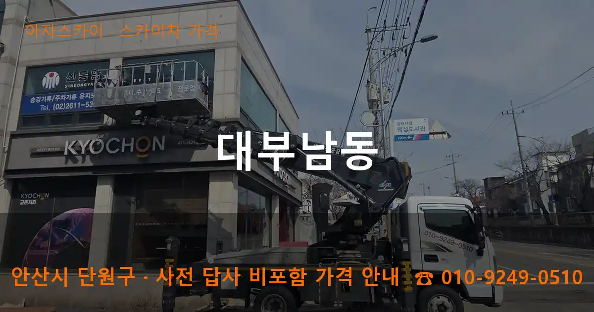 안산 단원구 대부남동 스카이차 가격 작업