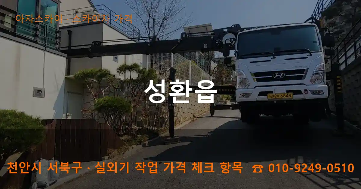 천안시 서북구 성환읍 스카이차 가격 작업
