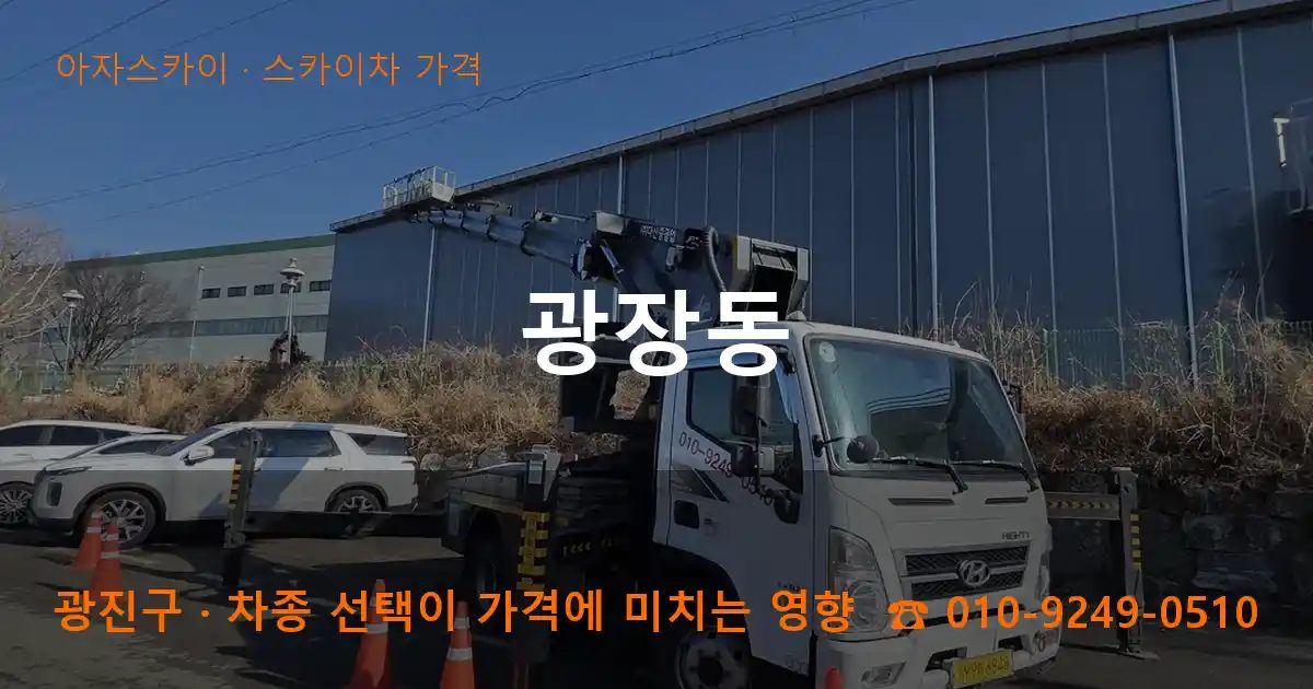 광진구 광장동 스카이차 가격 작업