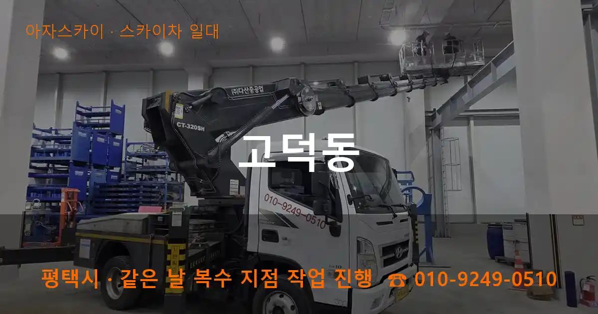 평택시 고덕동 스카이차 출장 작업