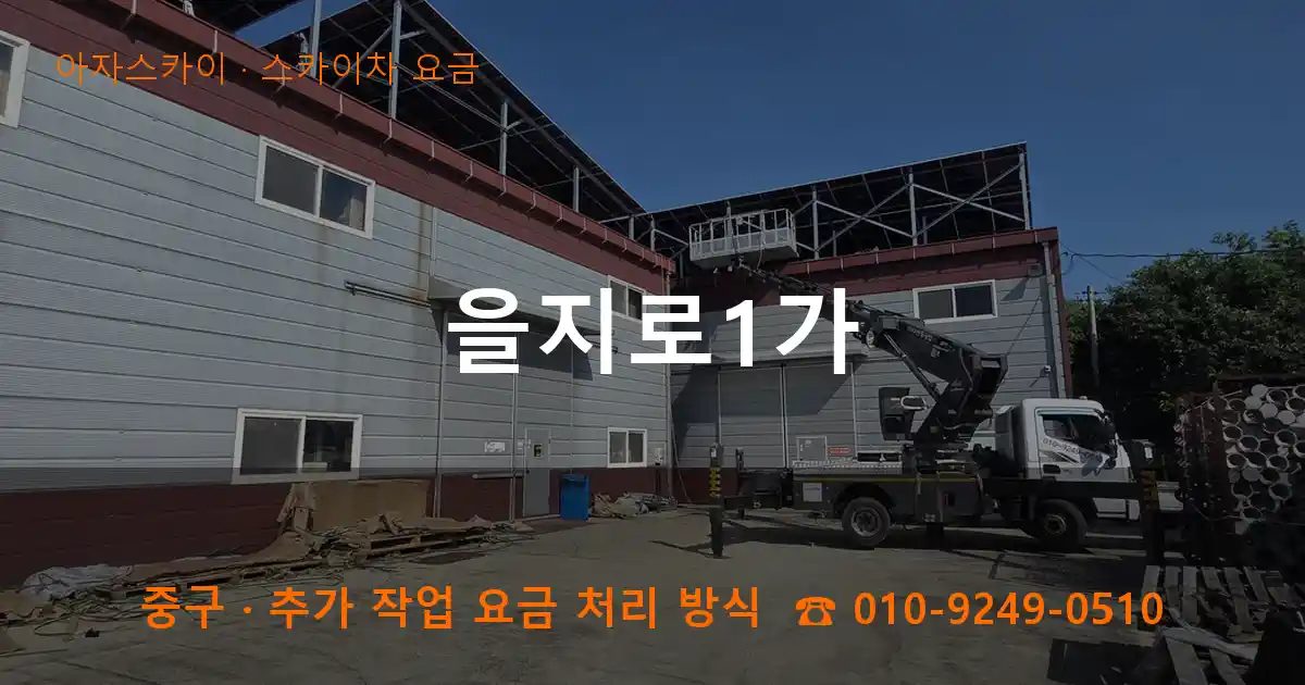 중구 을지로1가 스카이차 요금 작업