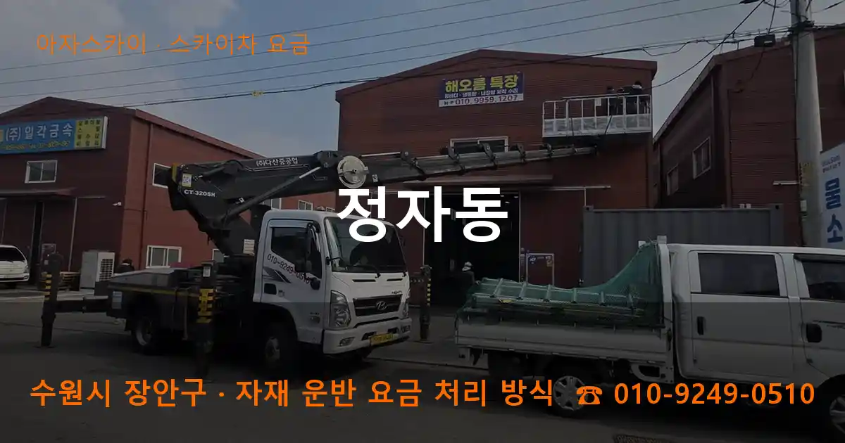 수원 장안구 정자동 스카이차 요금 작업
