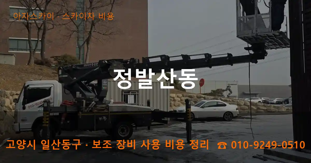 고양 일산동구 정발산동 스카이차 비용 작업