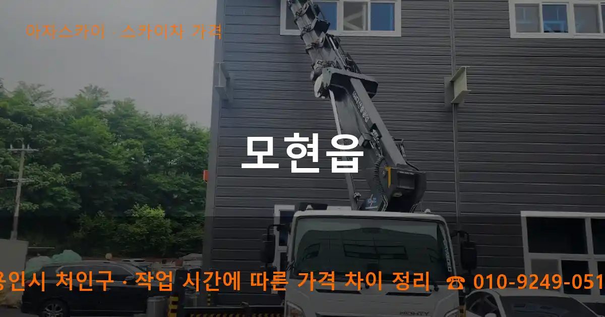 용인시 처인구 모현읍 스카이차 가격 작업