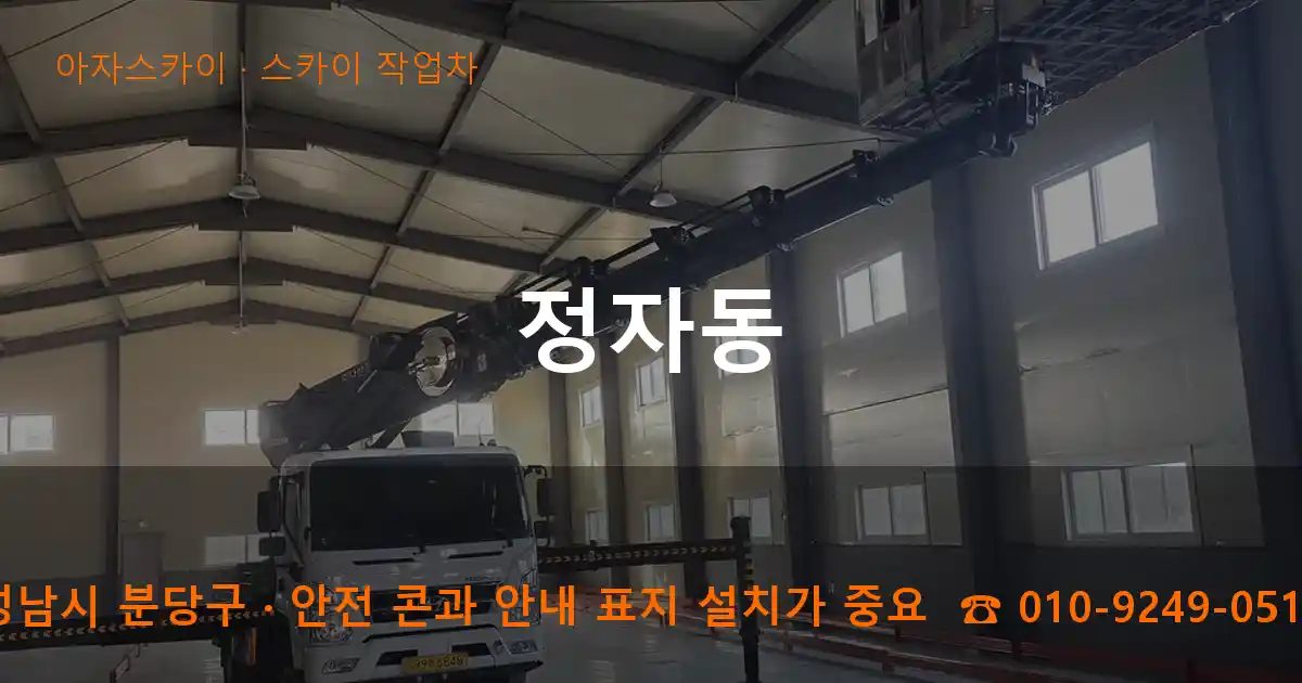 성남시 분당구 정자동 스카이 작업차 작업