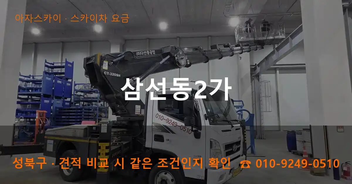 성북구 삼선동2가 스카이차 요금 작업
