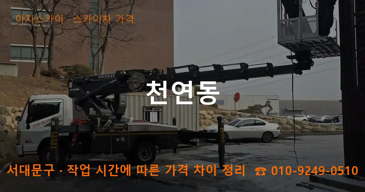 서대문구 천연동 스카이차 가격 작업