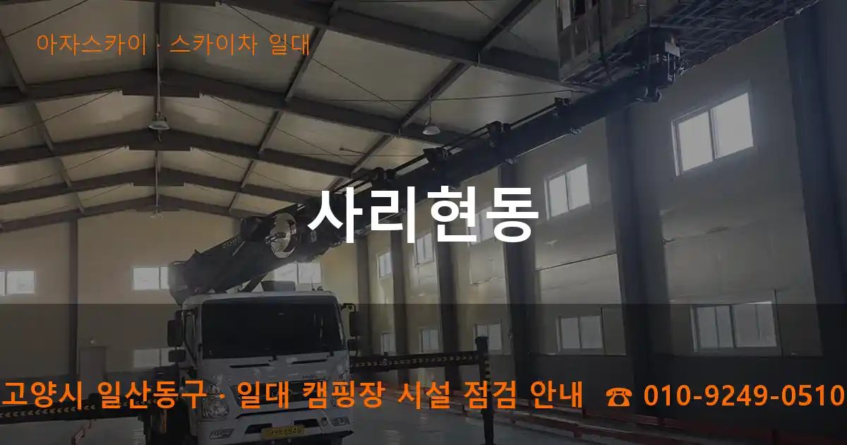 고양시 일산동구 사리현동 스카이차 출장 작업